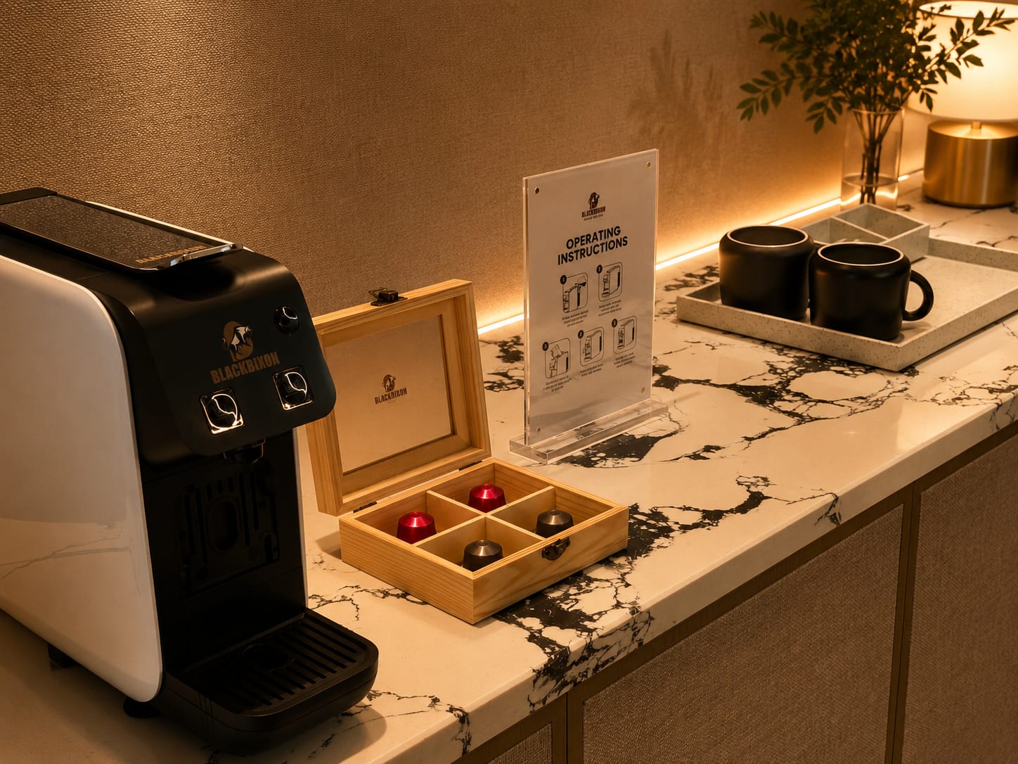 In-room coffee ritual